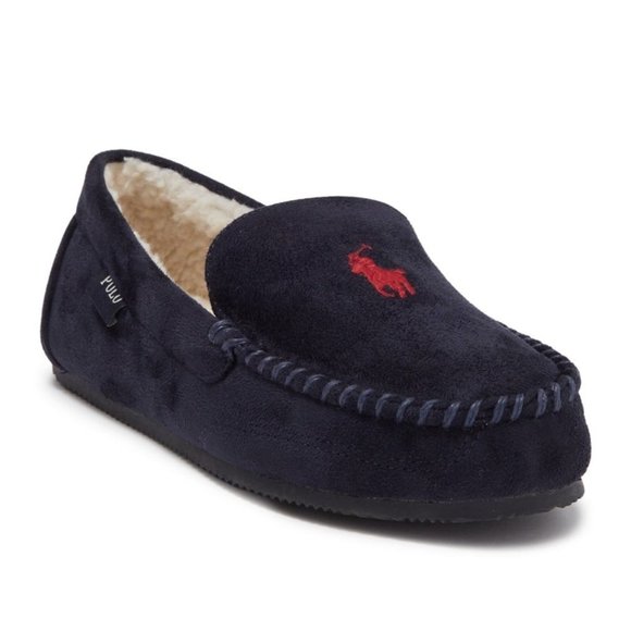 NEW POLO RALPH LAUREN‎ MEN'S SLIPPERS BLUE - Picture 1 of 8
